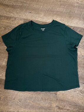 Old Navy Women's Forest Green Short-Sleeve Crewneck Tee